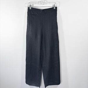 NWOT Lisa Bayne black linen pull on pants
